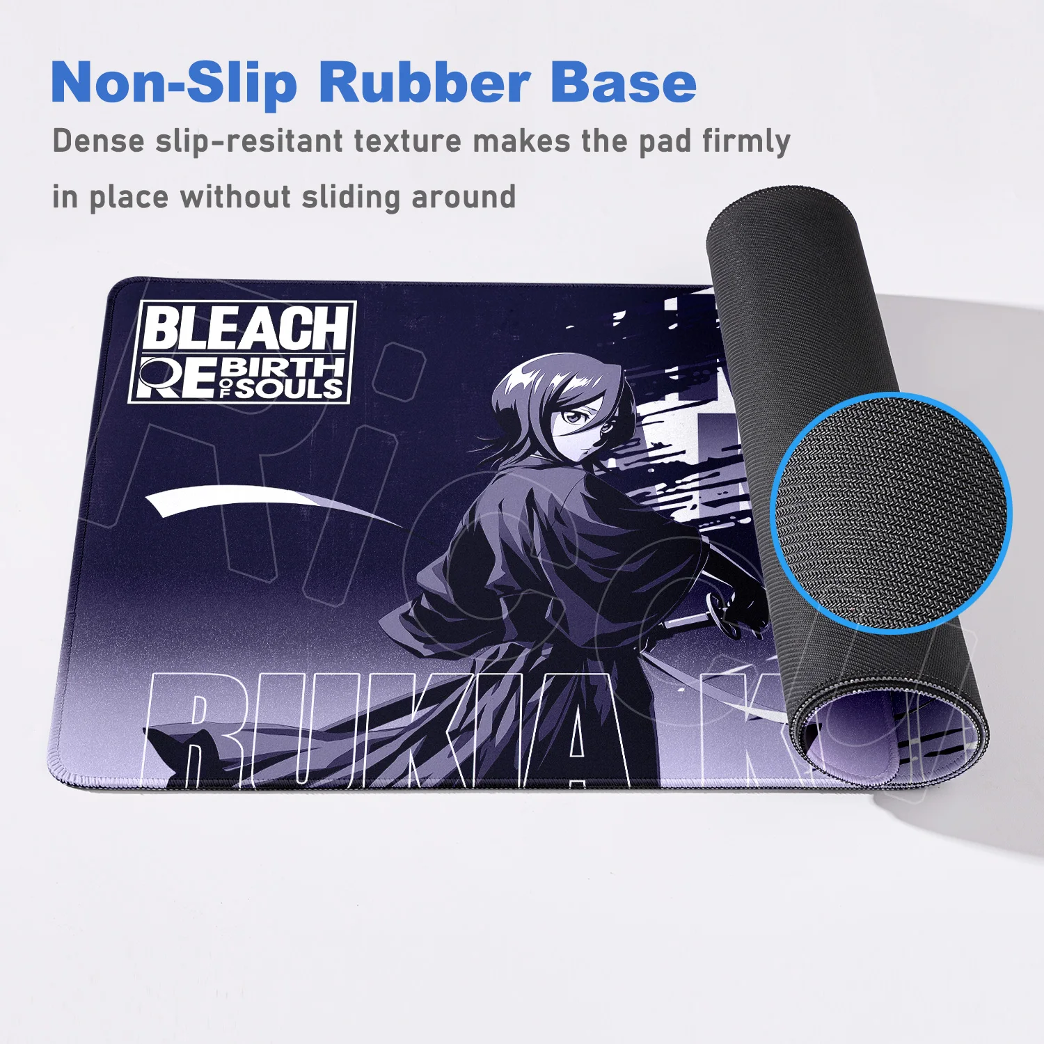 Игровой коврик для мыши BLEACH XXL для ноутбуков, офисный прочный настольный коврик 900x400 мм Kuchiki Rukia Gamer, шкаф, клавиатура, ковер, скоростной коврик для мыши