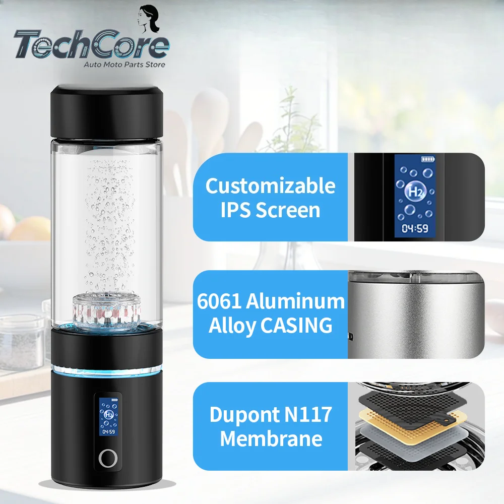 2026 Dual Chamber Separation Design  Aqua Water Cup BPA Free  Water Generator Bottle Portable