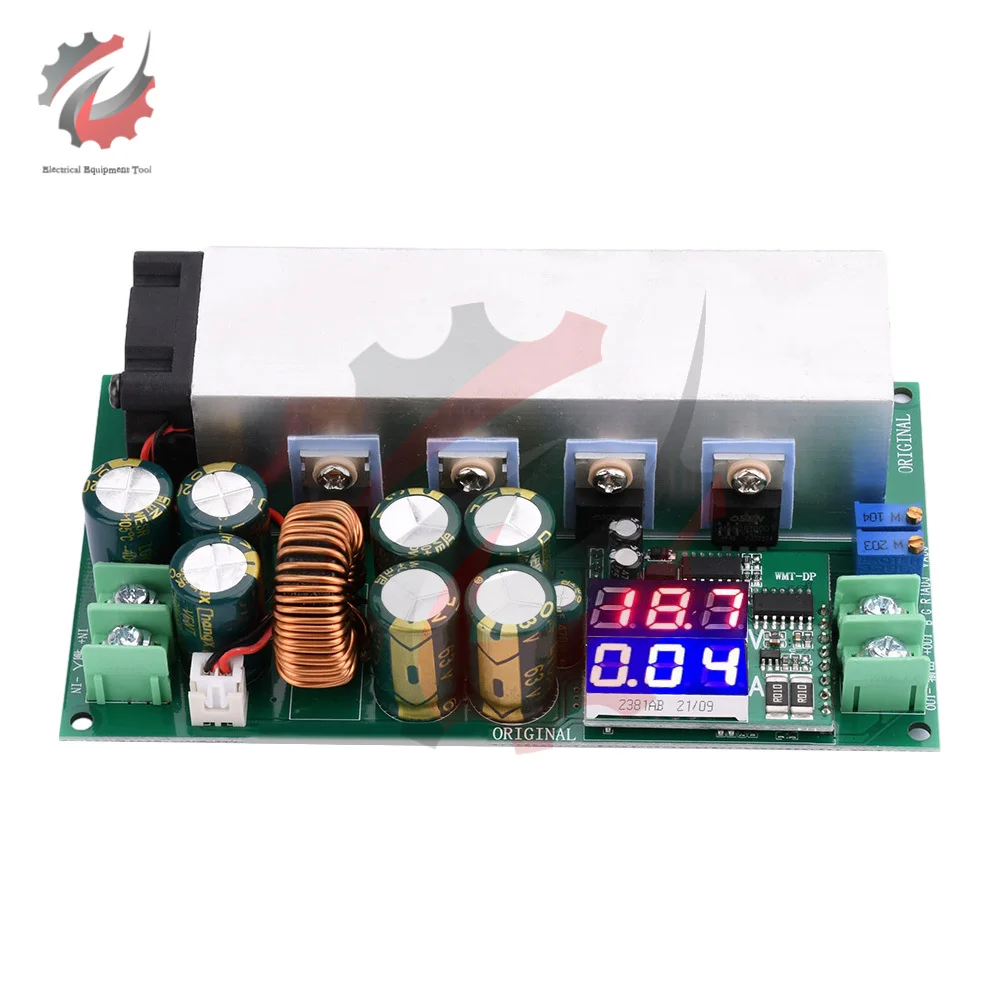 DC-DC 600W  Adjustable Step Down Power Supply Module 12-80V to 2.5V-50V 20A Buck Converter Module With Voltage Current Display