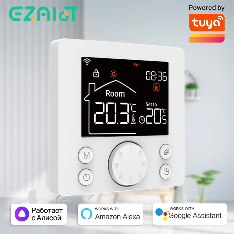 EZAIOT Smart Thermostat Floor Heating Tuya WiFi Temperature Remote Controller Electric Gas Boiler Water Thermoregulator Yandex