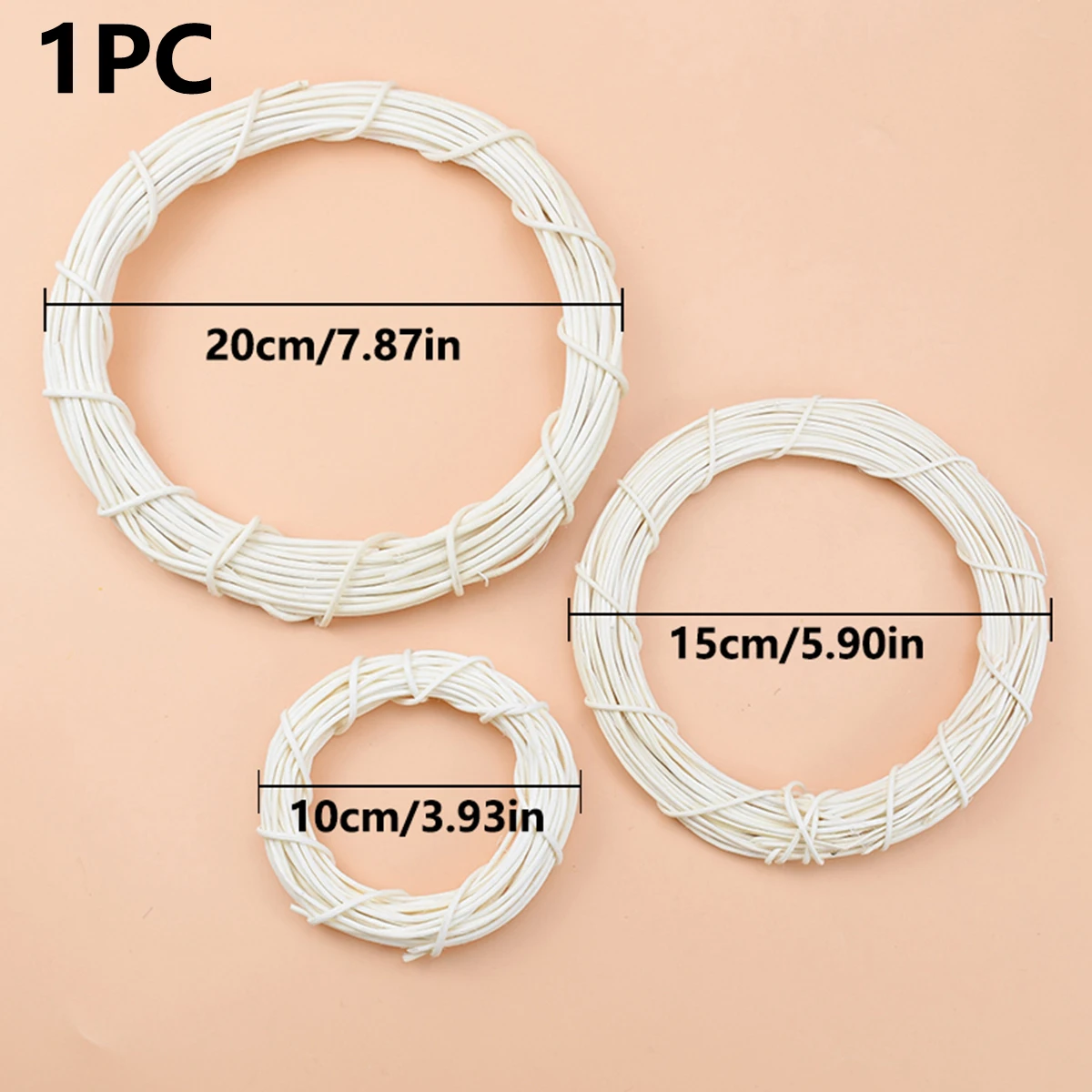 Artificial Rattan Frame Home Room Wedding Christmas Halloween Party Outdoor Decor DIY Gifts Bridal Wreath Yard Hanging Accessory