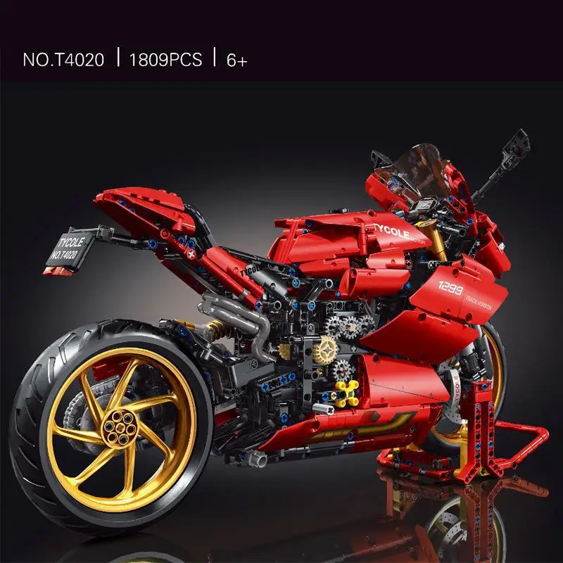 Technical 1:5 Scale 1299 Panigale S Italy Motorcycle Building Block Motor Model Bricks Motorbike Toys Collection For Boys Gifts