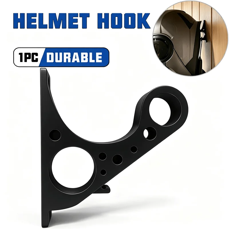 Wall Mount Motorcycle Helmet Holder Hook,Anti Scratch Rack For Full Face Helmet Garage Storage,Multi Purpose Key Display Bracket
