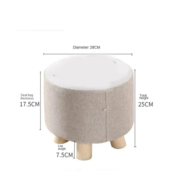 Furniture Cartoon Lamb Plush Stool Soft Round Stool Living Room