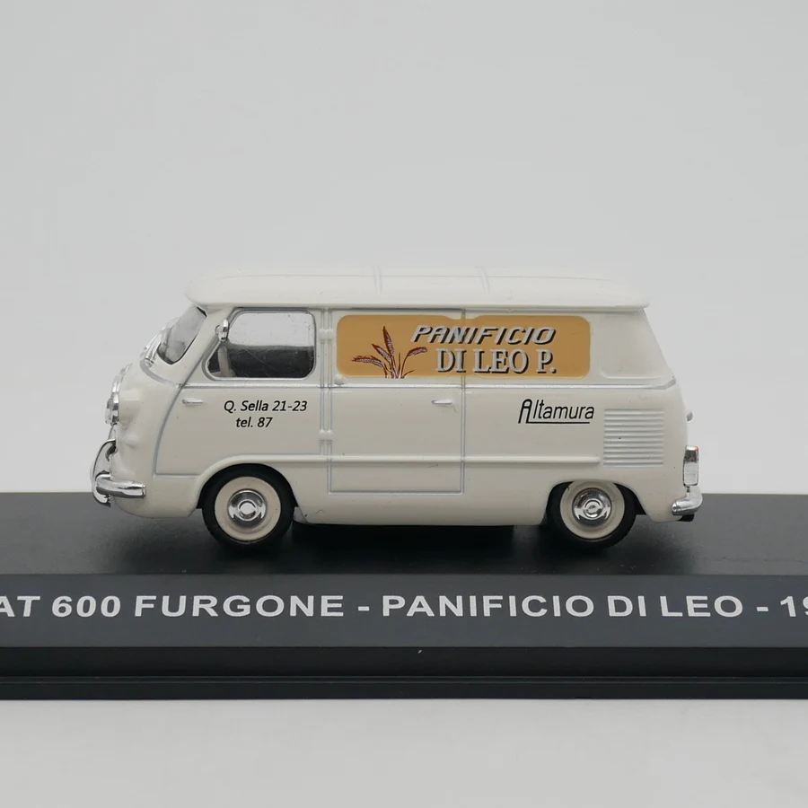 Ixo 1:43 FIAT 600 FURGONE PANIFICIO DI LEO  1961 Diecast Car Metal Toy Model