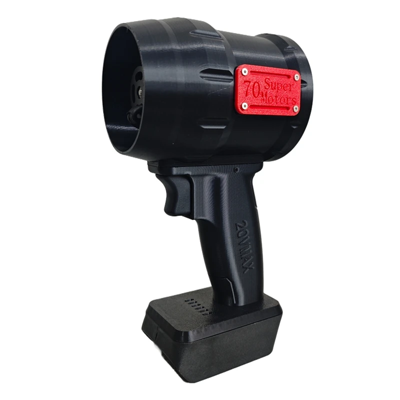 Турбоструйный вентилятор, жестокий вентилятор, бесщеточный двигатель с высокими оборотами в минуту, автомобильный вентилятор для воды, 2500 г, тяга для батареи Dewalt 18 В-21 В