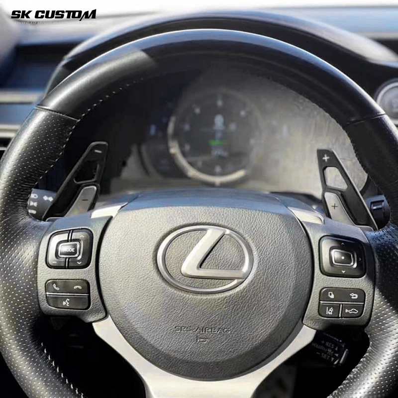 SK CUSTOM For Lexus New RC NX 200T IS 250 300 Steering Wheel Shift Paddle Forged Aluminum Alloy Shift Paddle Car Interior refit