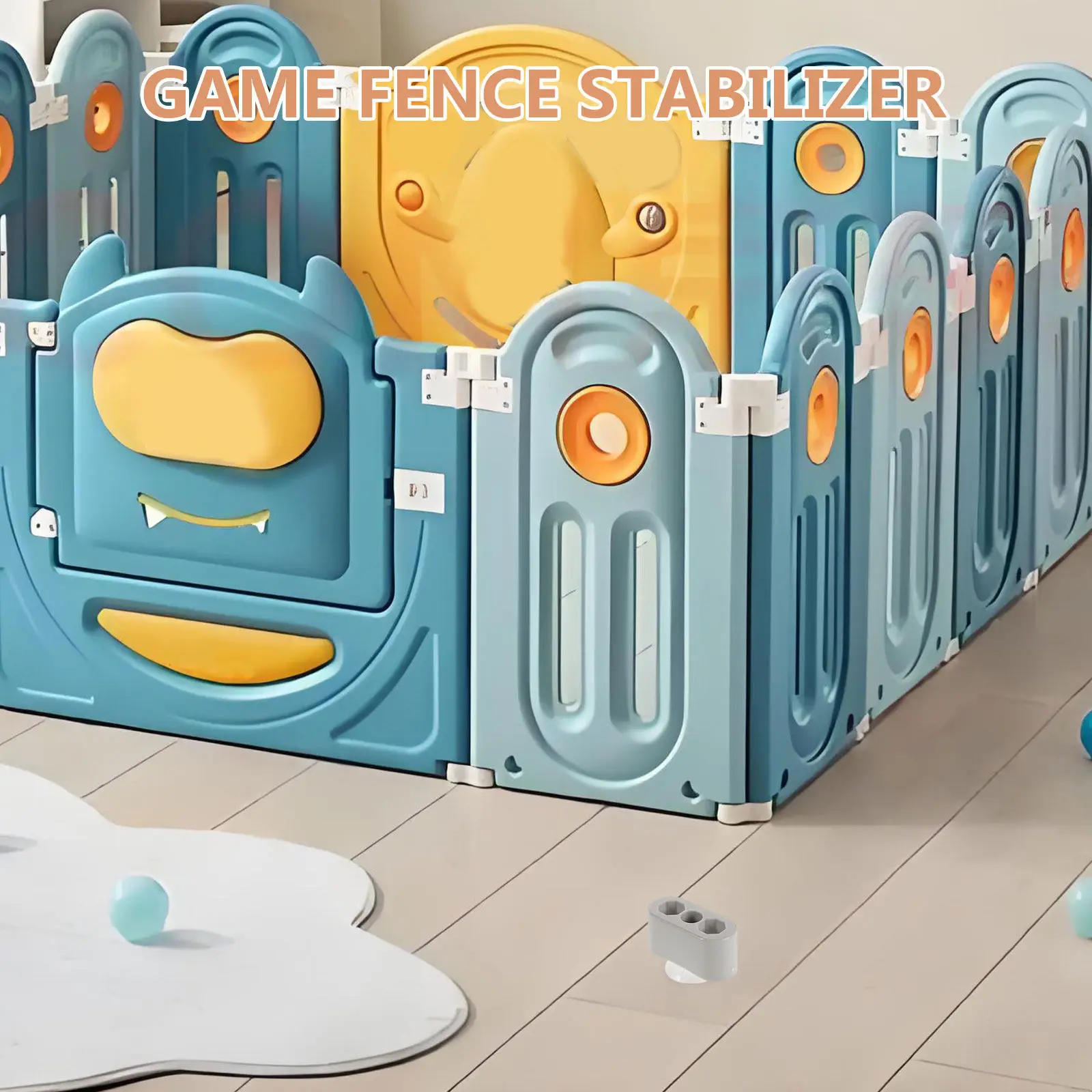 Achteckige Laufstall-Stabilisatorfüße, Schwerlast-Saugnapfhalterung für Babyzaun-Befestigung, Sicherheitsabsperrung, Laufstall-Stabilisator