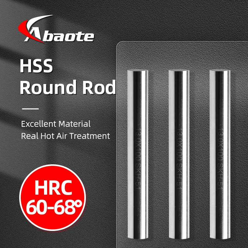 ABAOTE เหล็กความเร็วสูงรอบ Rod SHAFT เมตริกรอบ Rod GROUND Rod 100 มม.200 มม.300 มม.400 มม.รอบเครื่องกลึงบาร์เครื่องตัด