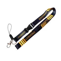 1PC Polyester Material ENGINEER Mobile Phone Lanyard Hanging Neck With Buckle For Work Card Hanging Rope ID Card Hanging Rope