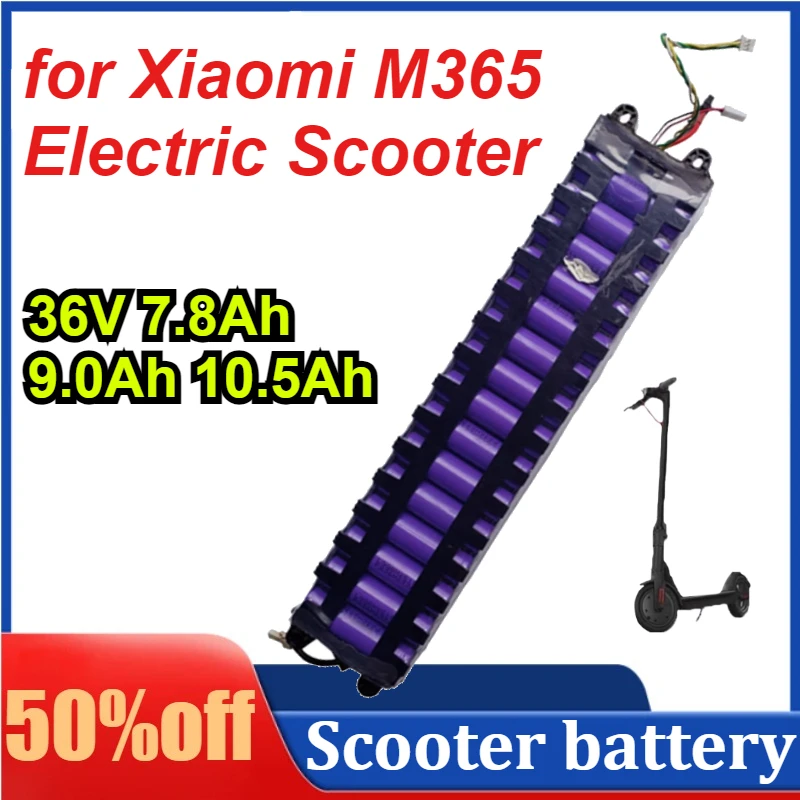 

36V 10.5Ah 18650 Lithium Battery Pack (10S4P) - Rechargeable Battery for Xiaomi M365 Electric Scooter
