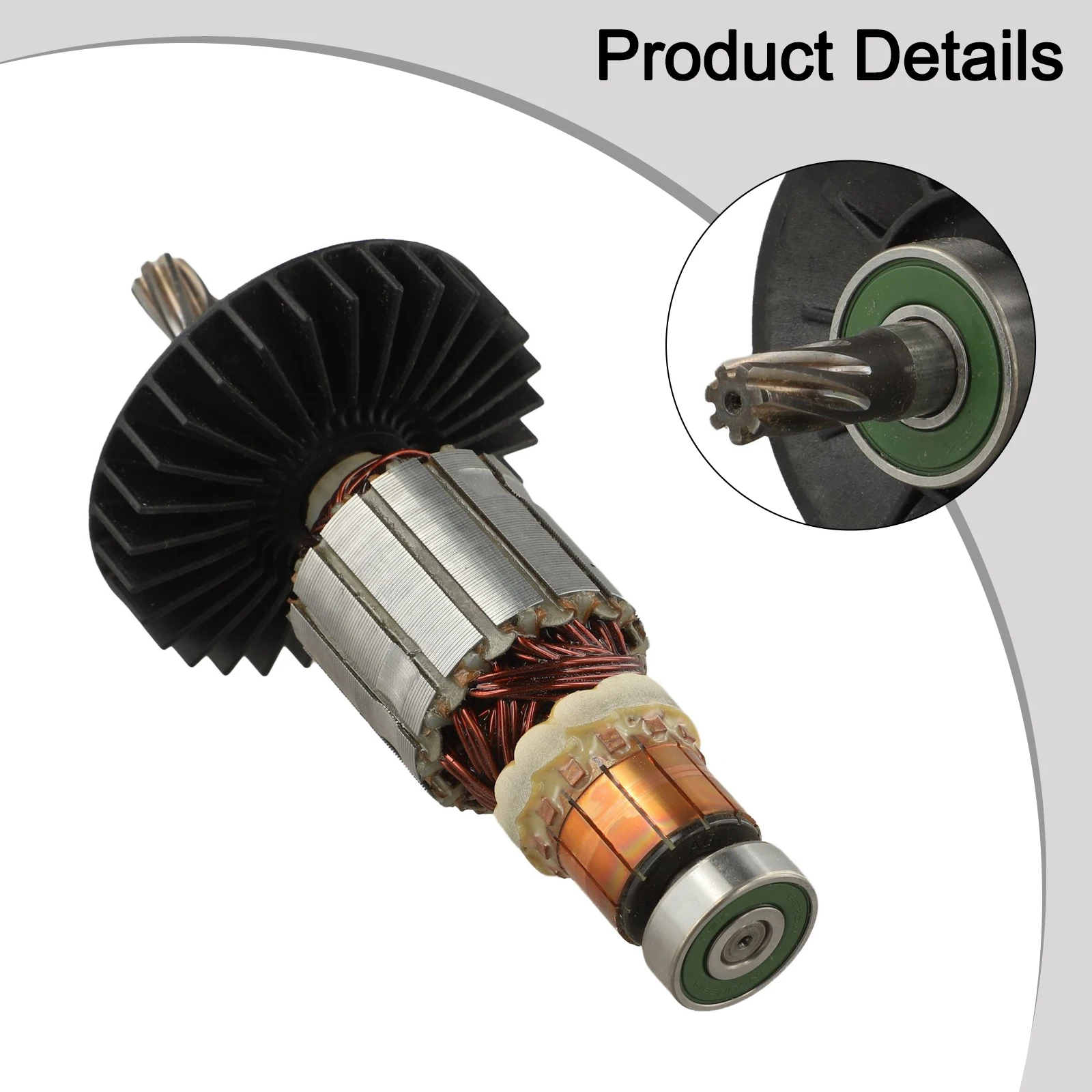 For Construction Work Motor Armature Rotor Assembly Vibration Reduction Copper Wire Winding Improved Electrical Conductivity