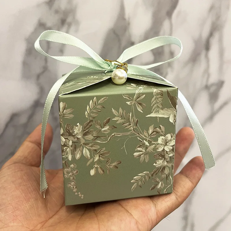 French Flower And Bird Wedding Candy Box New Chinese Wedding Candy Box Wedding Candy Packaging Box Retro Return Gift Candy Box