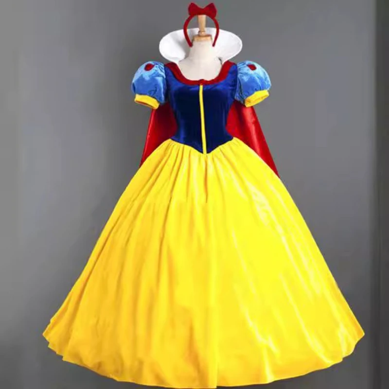 

Snow White Halloween Costume, Game Uniform Stage Cosplay Dress Adult Princess Gown Ready Stock