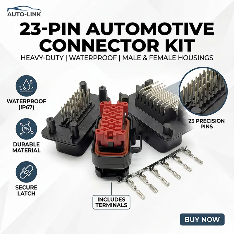 

1PCS AMPSEAL 23 Pin PCB Mount Male Header Connector, Vertical Automotive ECU Plug Housing for Control Circuit Board Connection