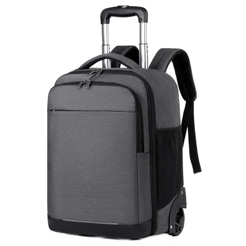 New 2-in-1 Rolling Laptop Backpack, Large Capacity Wheeled Computer Bag, Backpack Rolling Luggage for Travel