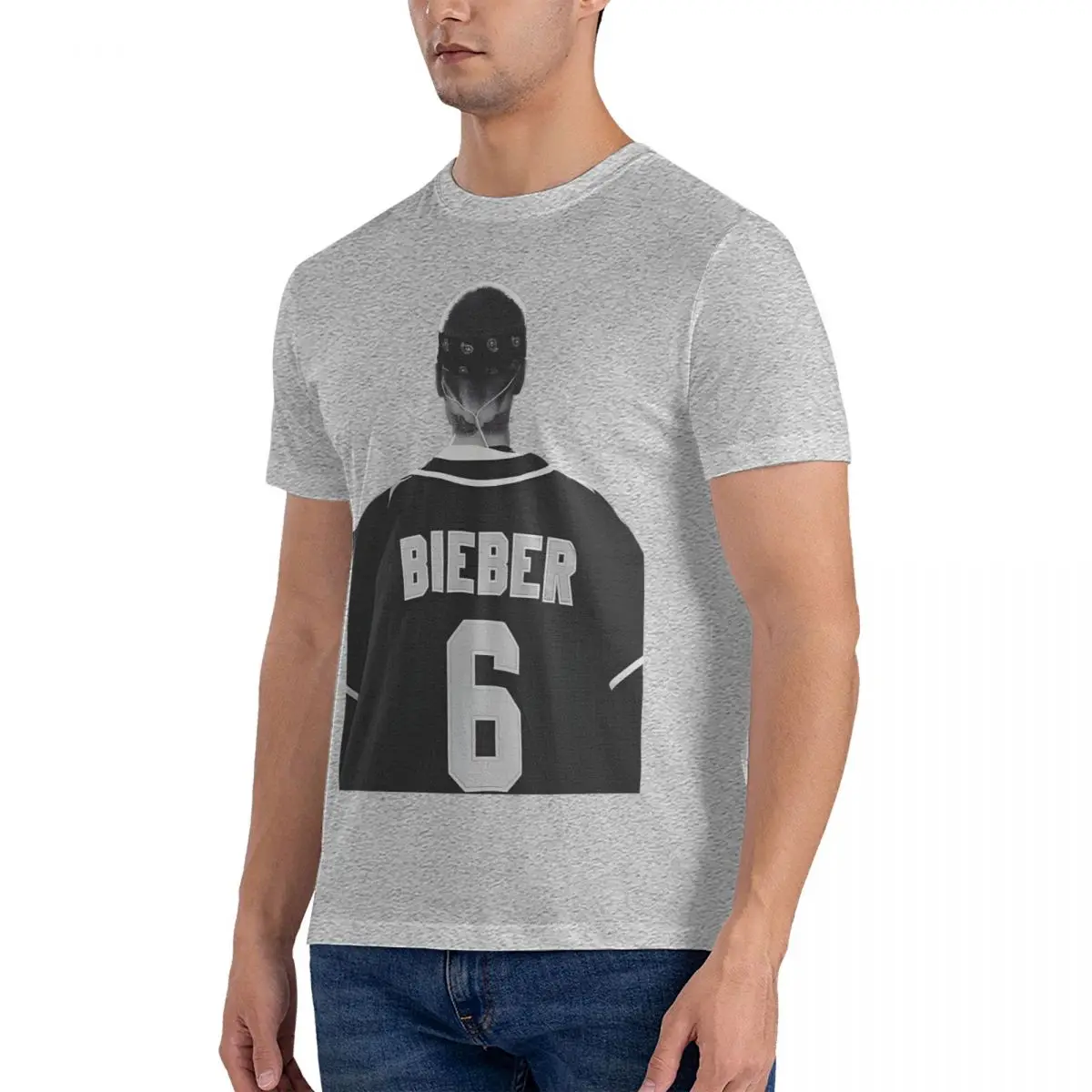 Bieber 06 Back Art T-Shirt for Men Justin Bieber Hipster Cotton Tee Shirt Round Collar Short Sleeve T Shirt 6XL Clothes