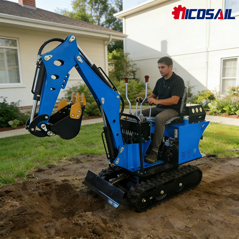 

Nicosail 0.8Ton High Efficiency Mini Excavator OKW08 8.6kW Power Small Excavator for Sale