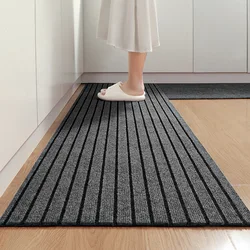 Entrance Door Mat Flooring Kitchen Entrance Mat Water and Oil Absorbent Anti-slip Mat Bathroom Hallway Carpet Stripe Kitchen Rug