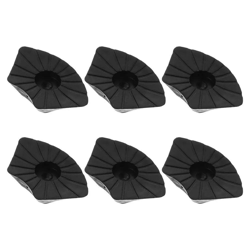 

6pcs Rubber Trekking Pole Tip Protectors Durable Non-Slip Replacement For Hiking Walking Ski Poles Easy Install Set