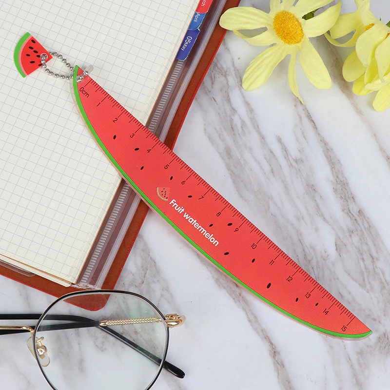 Plastic Rulers Straight Measurement Tool Cute Fruit Pattern School Materials