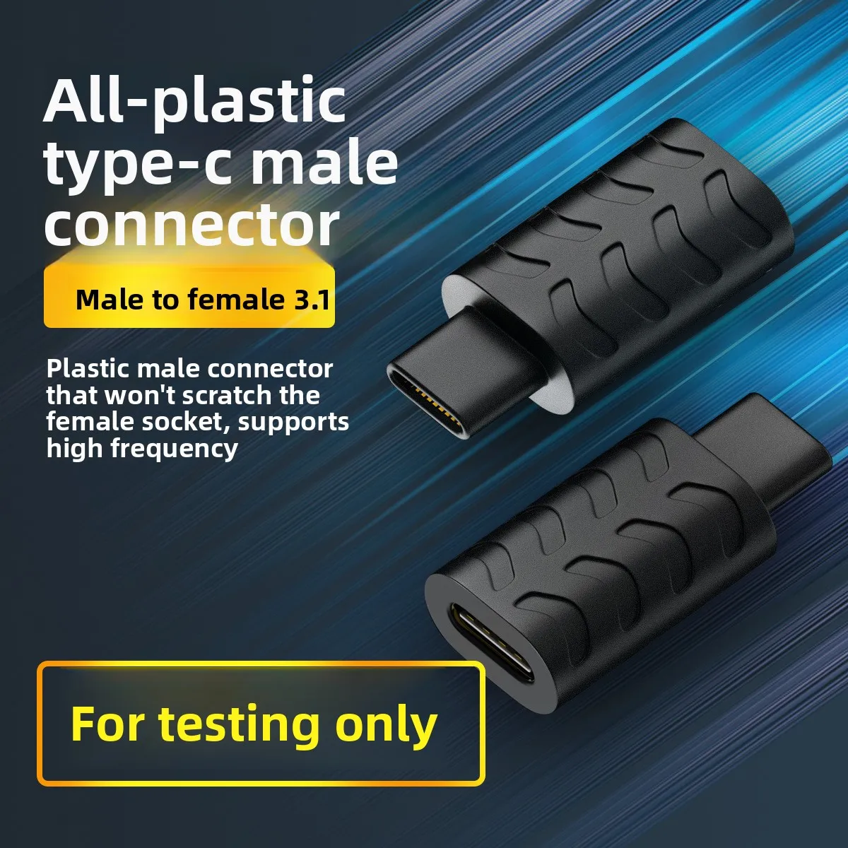 

Custom Type‑C Adapter, Male‑Female Testing, Aging, Charging & Data Use, Integrally Molded Adapter for Special Testing Purposes