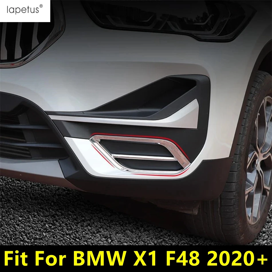 

Front Bumper Fog Lights Lamps Frame Decoration Cover Trim Fit For BMW X1 F48 2020 2021 ABS Chrome Accessories Exterior Refit Kit