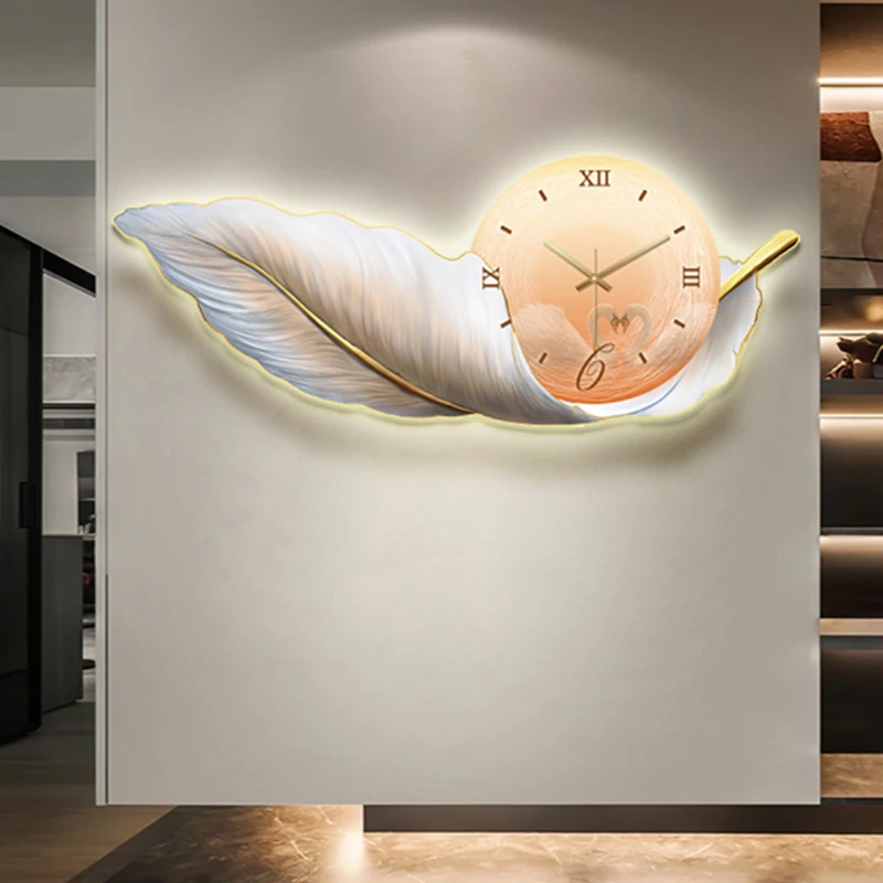 

Art Mural Wall Clocks Luxury Aesthetic Creative Silent Restaurant Wall Watch Minimalist Fashion Reloj Pared Home Decoration