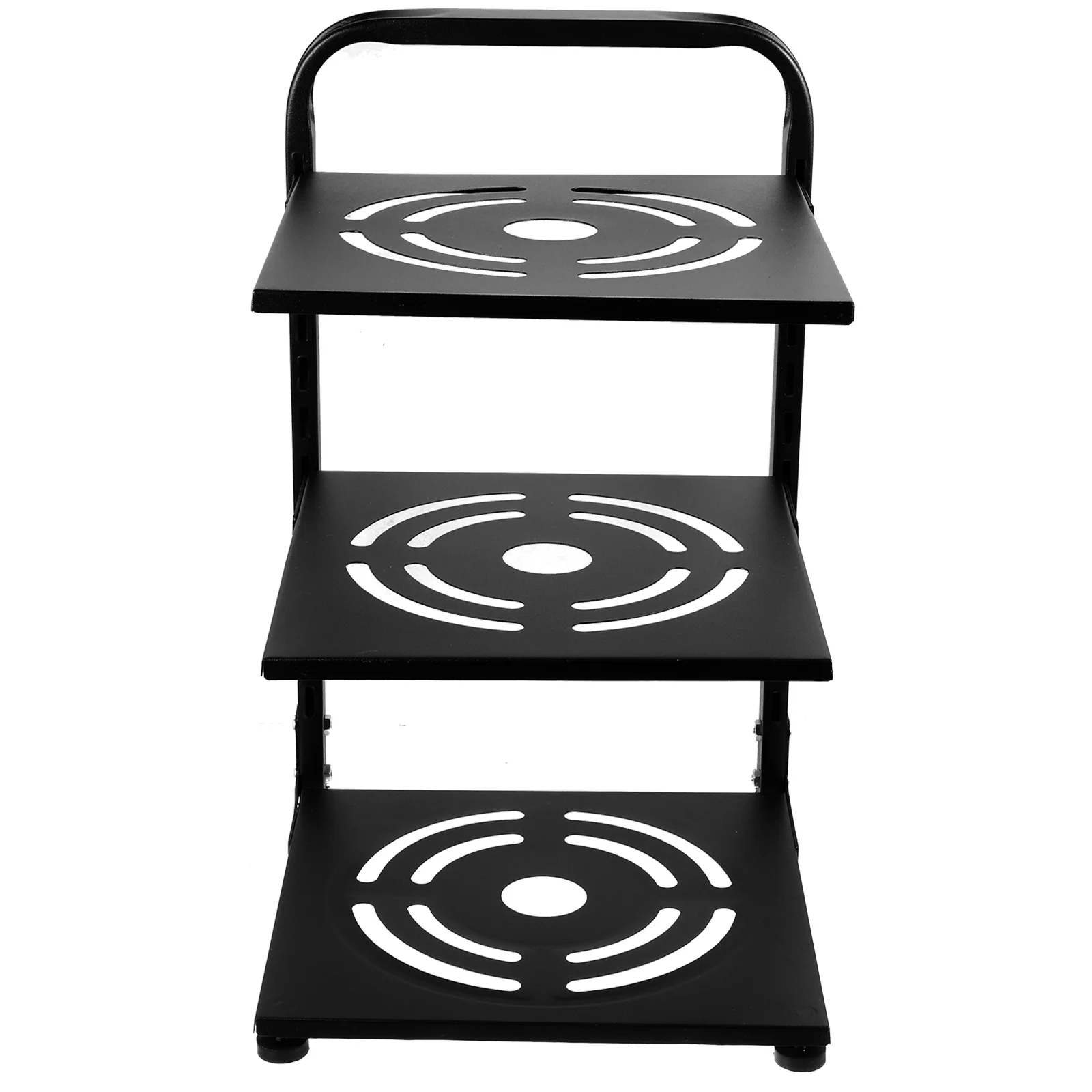 

3-Tier Multi-Function Pot Organizer Adjustable Carbon Steel Kitchen Countertop Pan Rack Heavy Duty Multi-Layer Pot and Pan