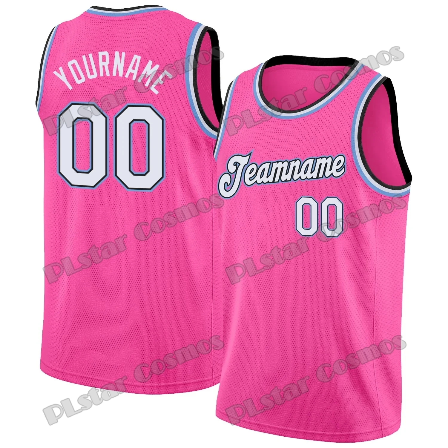PLstar Cosmos Custom Red White-Black Round Neck Throwback Basketball Jersey 3D Printed Unisex Summer Sport Basketball Vest LBX03
