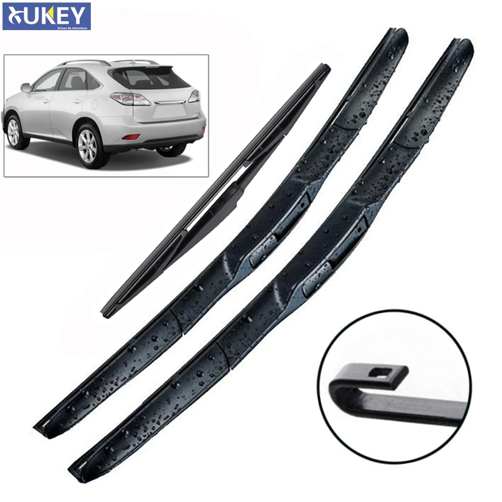 Xukey 3Pcs Front Rear Windshield Wiper Blades Set For Lexus RX450H RX350 RX 450h 350 2015 2014 2013 2012 2011 2010 26\