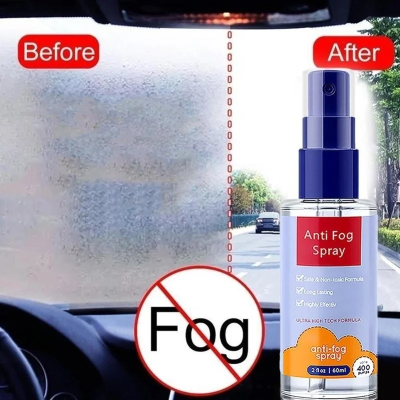 Car Anti-fogging Spray Window Glass Rainproof Agent Nano Coating Goggles Glasses Lens Anit-fog Waterproof Spray 60/30ml