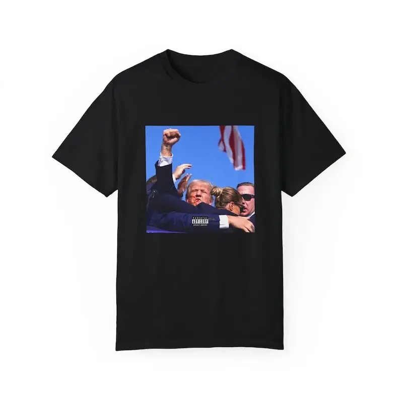 TRUMP Fight Album Cover T-Shirt - Trump FIGHT shirt - MAGA 2024