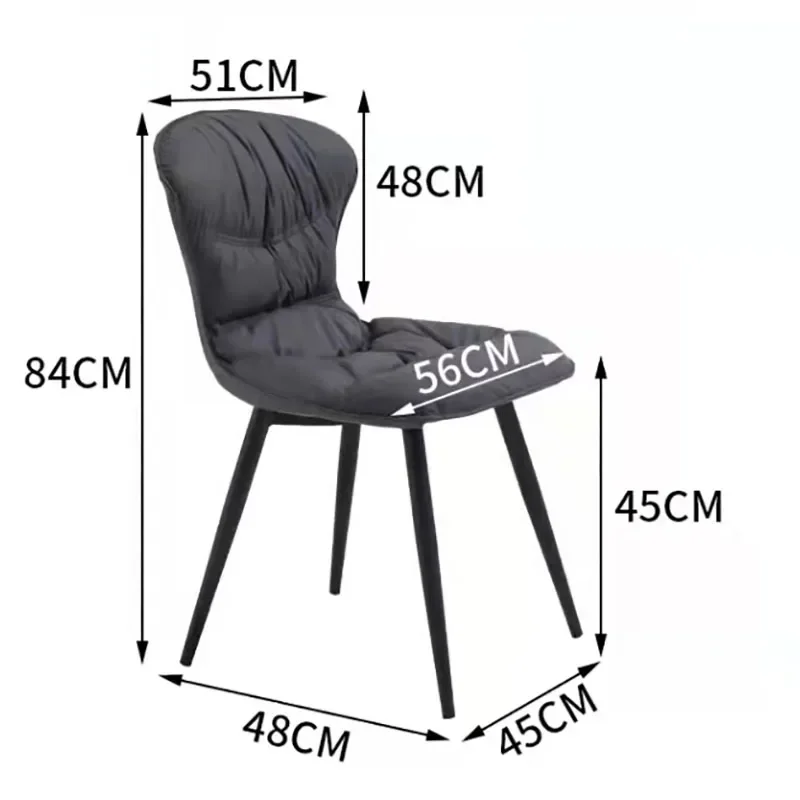 Ultralight Beautiful Dining Chairs Upholstered Luxury Modern Nordic Dining Chairs Trendy Bedroom Cadeiras De Jantar Furniture