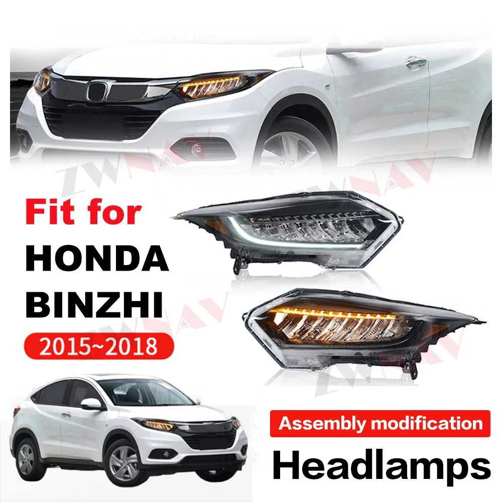 

For Honda VEZEL 2015 2016 2017 2018 LED Headlight High Beam Light Front Lamp High Quality Retrofit Assemby Night Light Auto