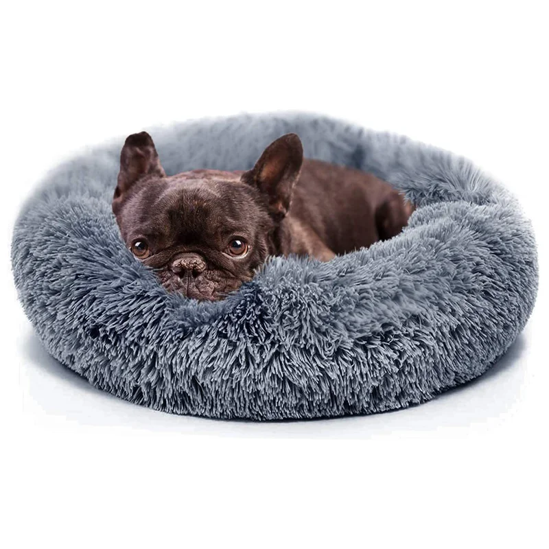 

Plush Pet Bed for Cats&Small Dogs All-Season Warm Kennel Mat with Removable Washable Cover, Cozy Nest Design for Indoor Sleeping