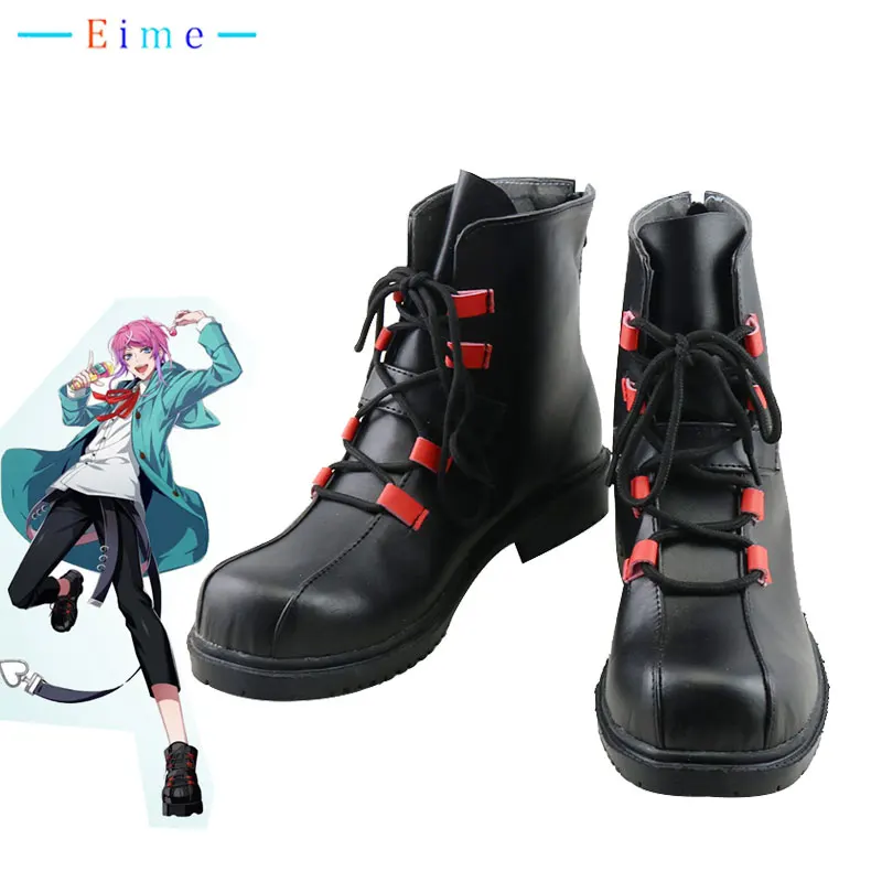 

Game Division Rap Battle Amemura Ramuda Cosplay Shoes PU Leather Shoes Halloween Carnival Boots Prop Custom Made