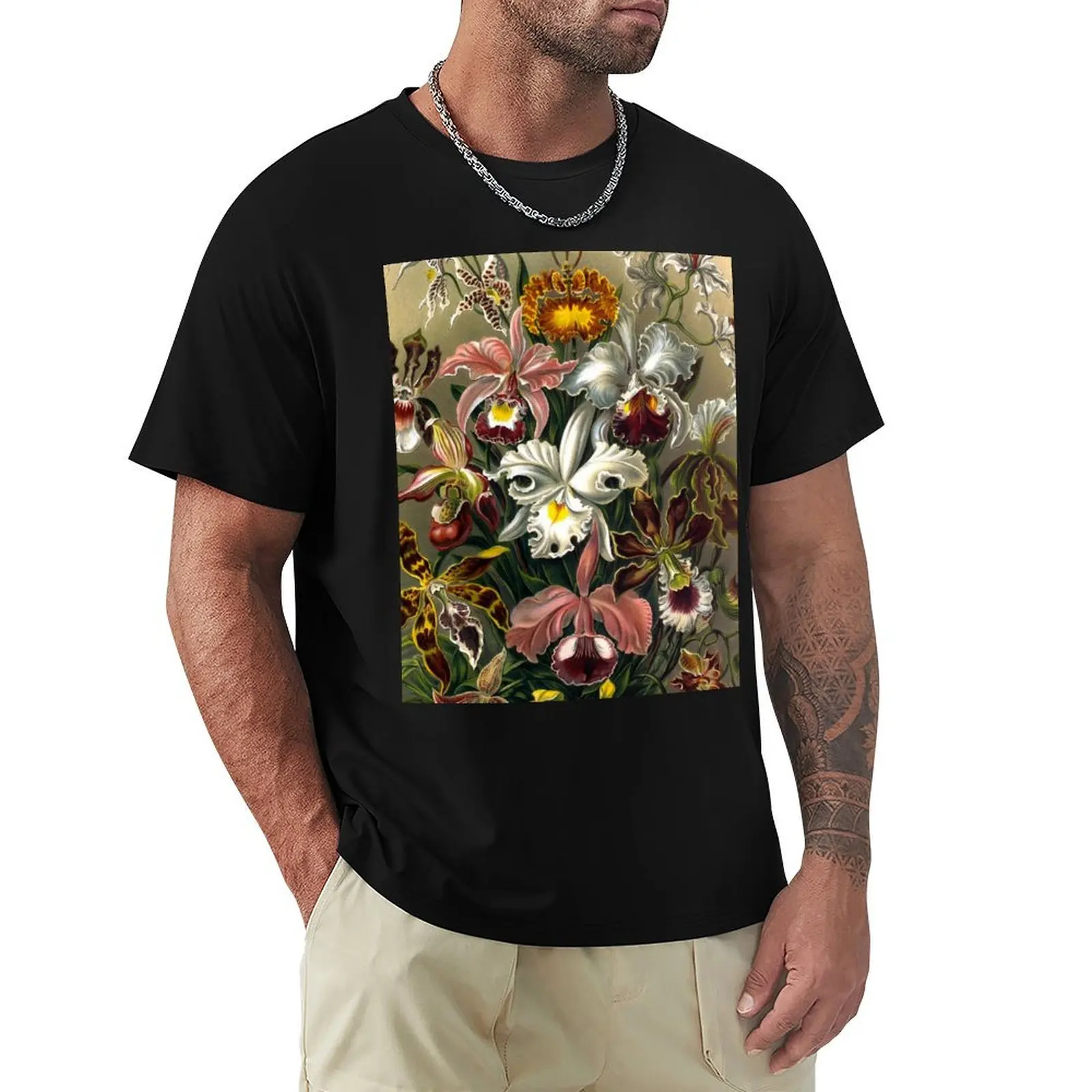 

Plate 74. Orchidae (Orchidaceae, the family of orchids. T-Shirt customizeds clothes Short sleeve tee men