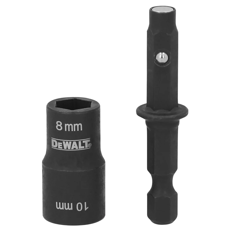 ديوالت 8 مللي متر و 10 مللي متر متري مزدوج الأطراف المغناطيسي كم محول قضيب 2 في 1 تأثير جاهز لأدوات الطاقة الكهربائية