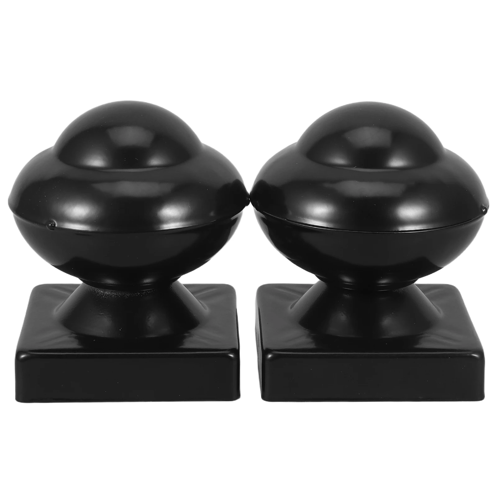 

2pcs Iron Fence Cap Fittings Decorative Gate Deck Post Toppers Weatherproof Iron Post Covers - Fence Decorative Caps For