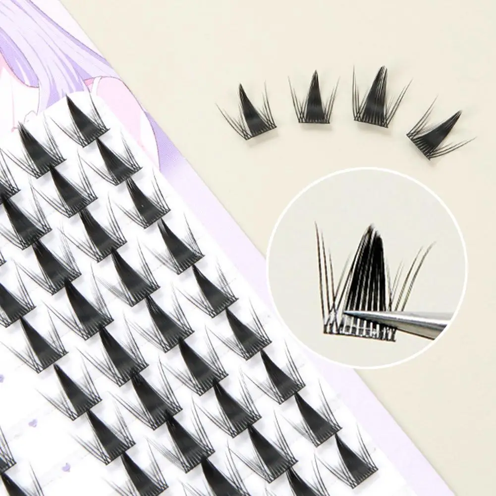 Naturalne, realistyczne, gęste, pojedyncze kępki sztucznych rzęs, duża ilość, naturalne rzęsy w stylu manga, przedłużanie rzęs, narzędzie do makijażu.