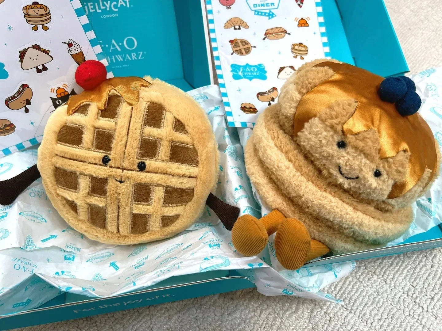 

Original For Jelly Cat 16cm New York waffle muffin dessert series Plush Doll Cat And Dog Interactive Companion Toy Holiday Gift