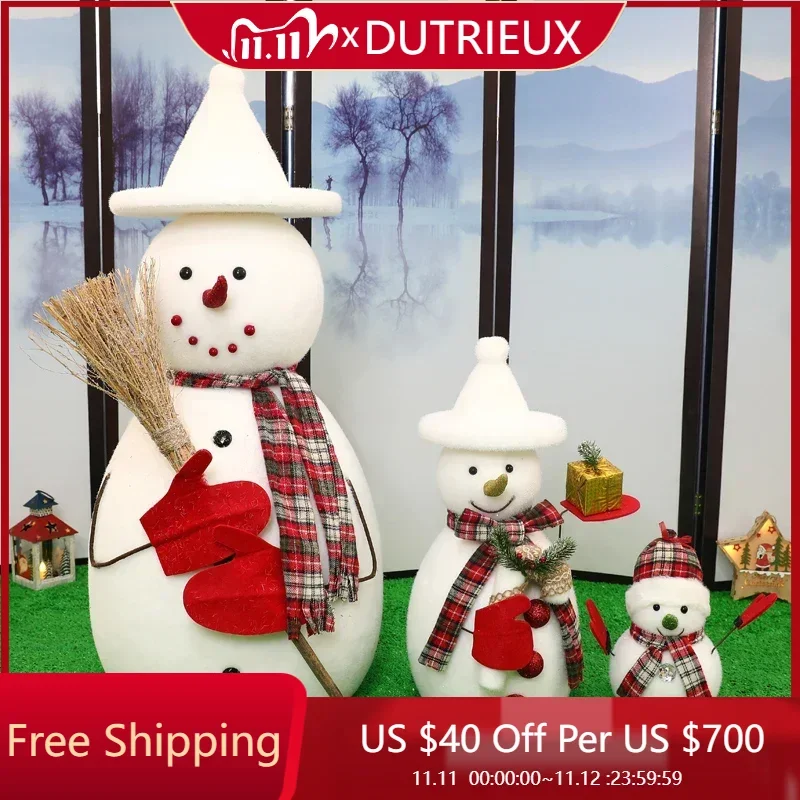 

Christmas Decorations Christmas Tree Luxury Cute Showcase Scene Decoration Props Small Ornaments Creative Set Plush Snowman