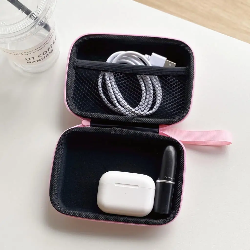 9.5cm*13.3cm Earphone Box EVA Portable Zipper Storage Bag Pouch For Headphone USB Data Cable Organizer Accessories