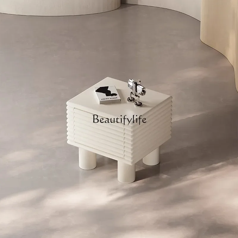 

yj32 French Cream Wind Bedside Table Marshmallow Storage Creative Bedroom Simple Storage Cabinet