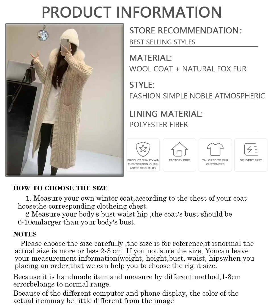 Felpa con cappuccio Maglioni con collo in vera pelliccia di volpe per donna Maglione in cashmere Autunno Inverno Nuovo stile Giacche in pelliccia di cashmere