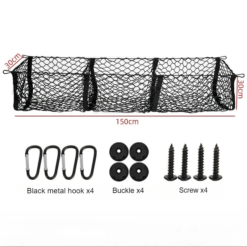 Universal 3-Säulen Cargo Net Stamm Bett Organizer Mesh Lagerung Net Bett Lebensmittel Auto Halter Pickup Lkw Bett Lkw zubehör – Detail 7