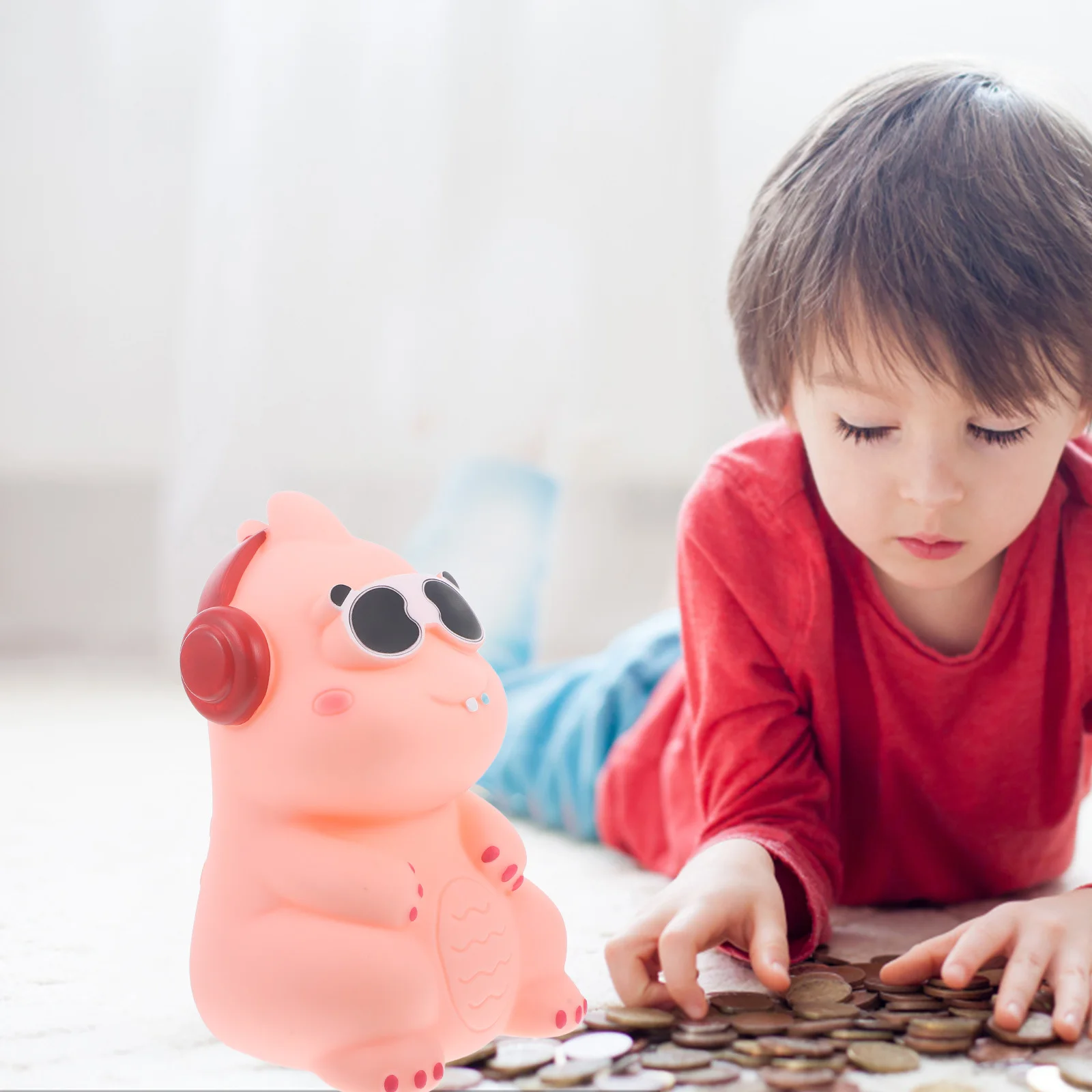 Dinosaurusvormige spaarpot Vinyl Geldpot Desktop Muntautomaat Leuke Cartoon Spaarbank voor kinderen Meisjes Jongens Verjaardagscadeau
