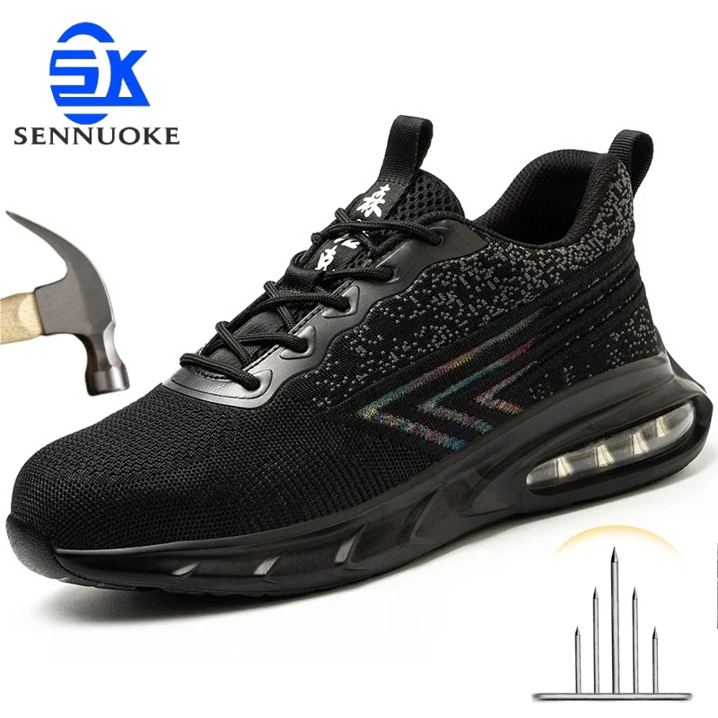 

Lightweight Industrial Work and Safety Shoes Men for Work Safety Tennis for men Steel Toe Sneakers Security Protection Women