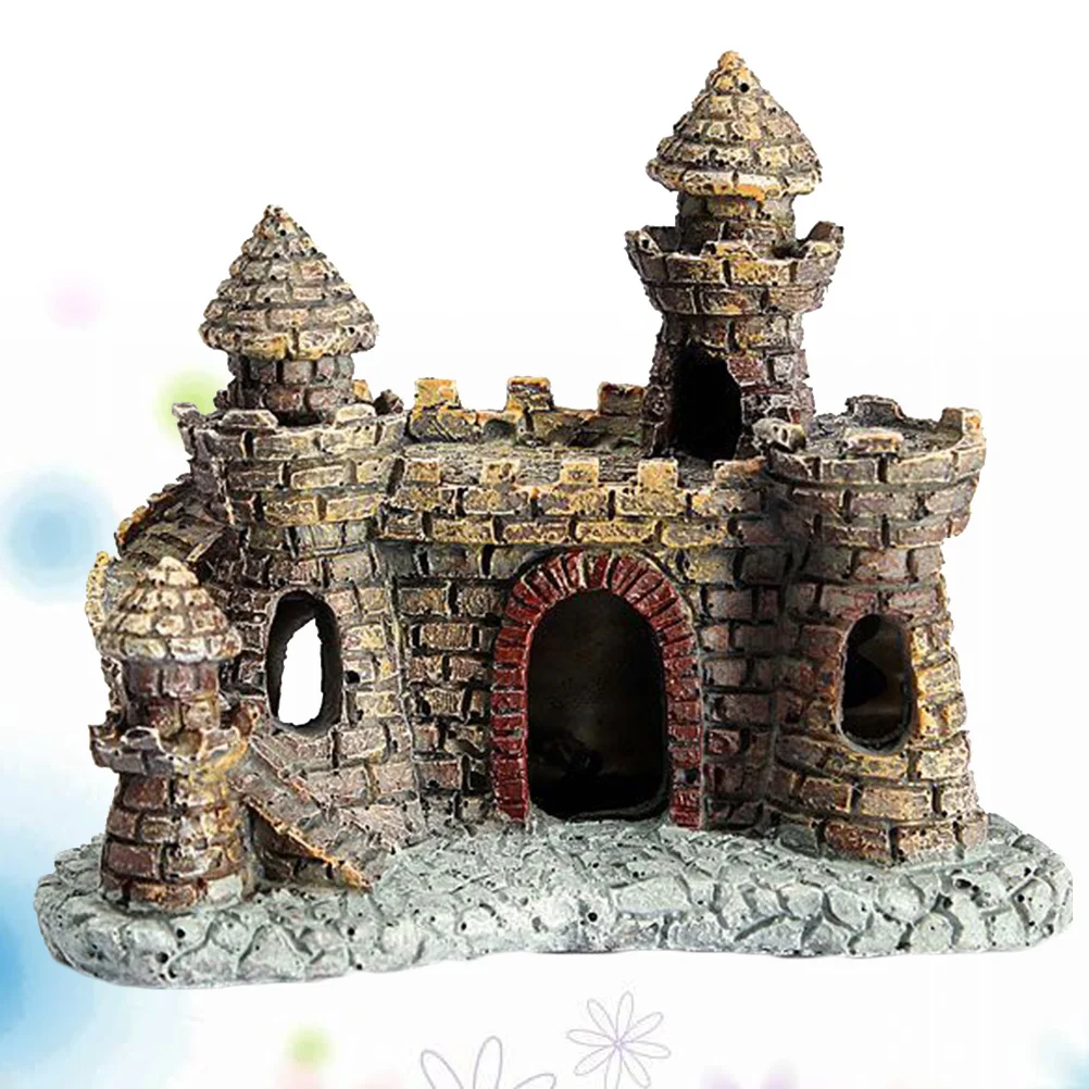 

Artificial House Resin Castle Aquarium Ornament Premium Fish Tank Landscape Decoration Natural Atmosphere Aquarium Decor